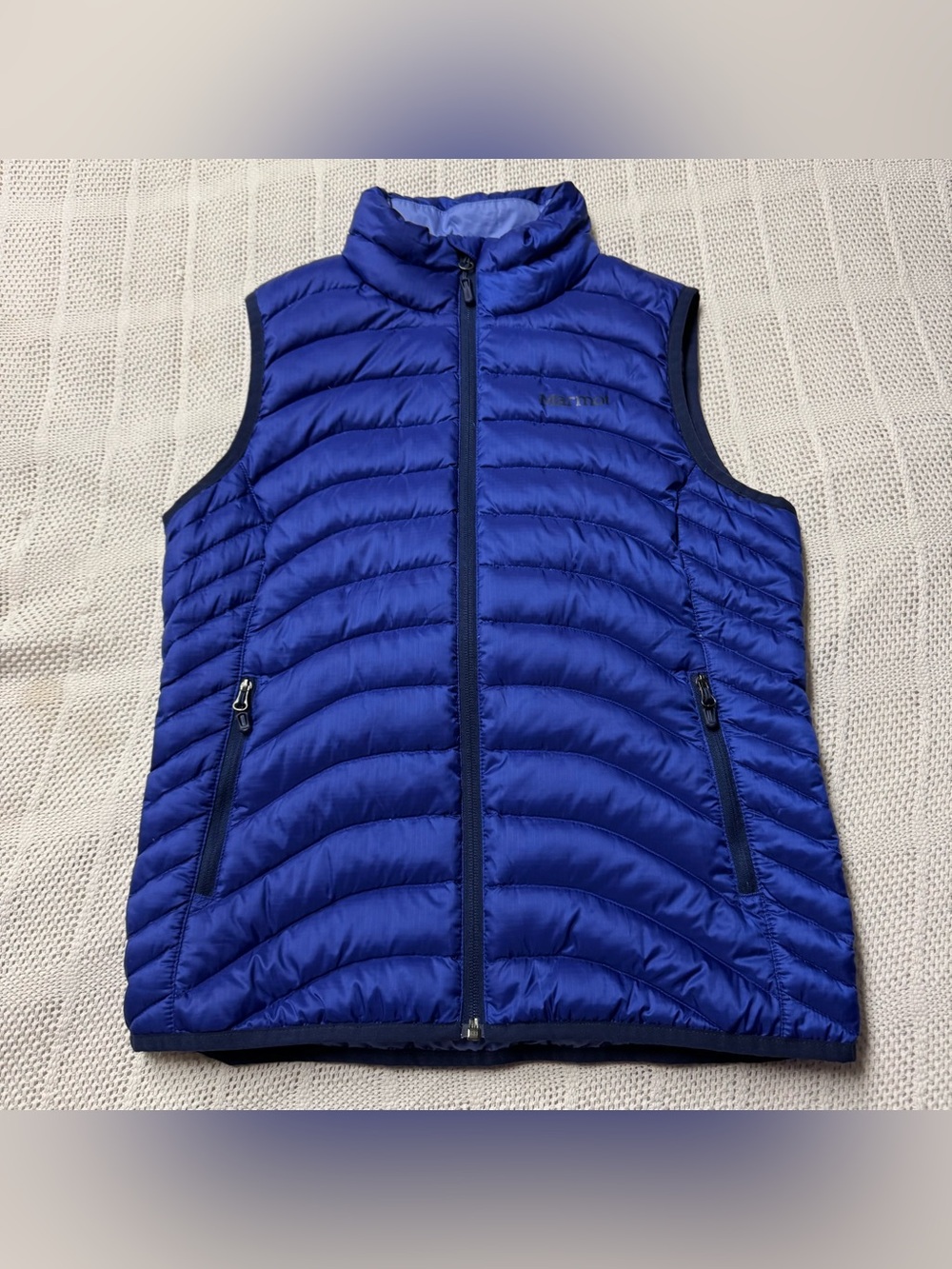 Women’s Blue Puffer Down Vest - Lightweight Quilted Jacket
